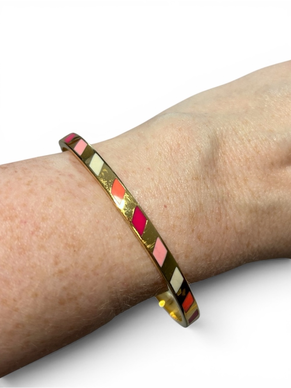 Kate Spade New York Three Cheers Gold & Enamel Bangle Bracelet